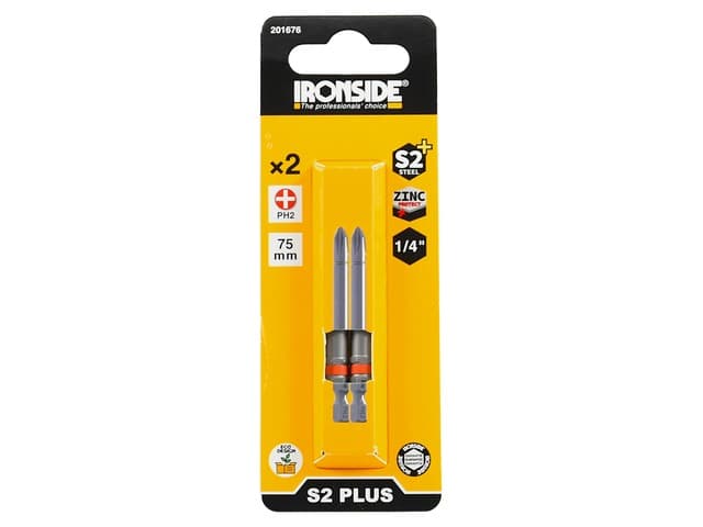 Bits 1/4 X 75 MM, 2PCS PH 3