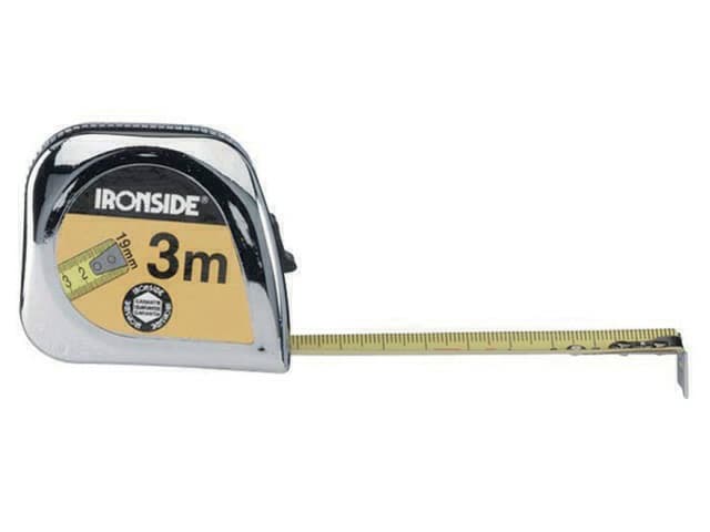 Metre Roulant 3MX19MM Abs Chrome + Blocage