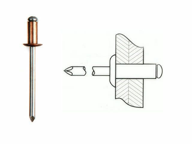 Rivet Cuivre/acier 4X12 - Sb100