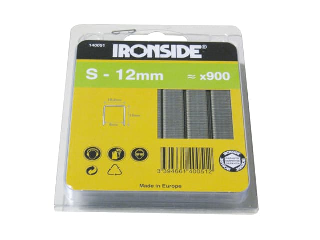 Agrafes S 10MM Blister 900PCES.