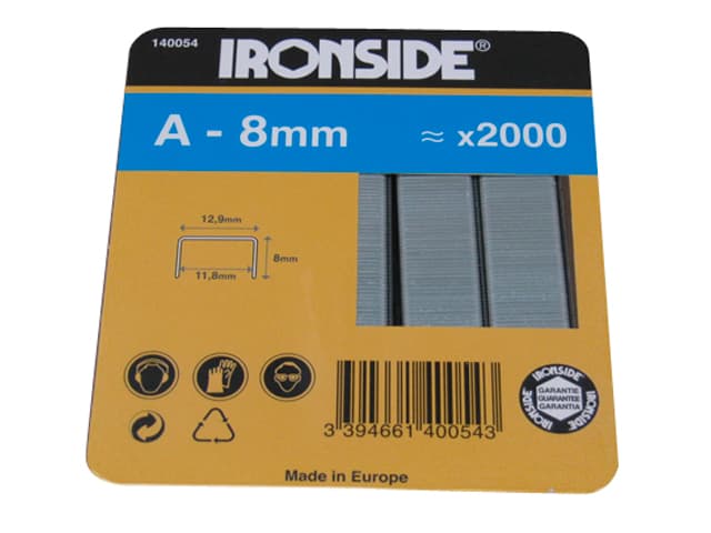 Agrafes A 8MM Blister 2000PCES.