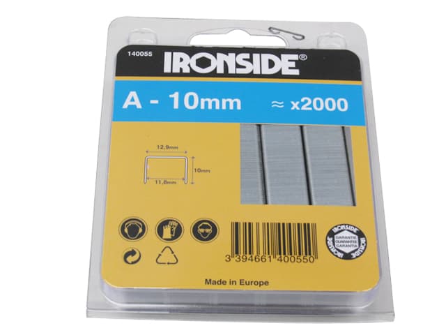 Agrafes A 10MM Blister 2000PCES.