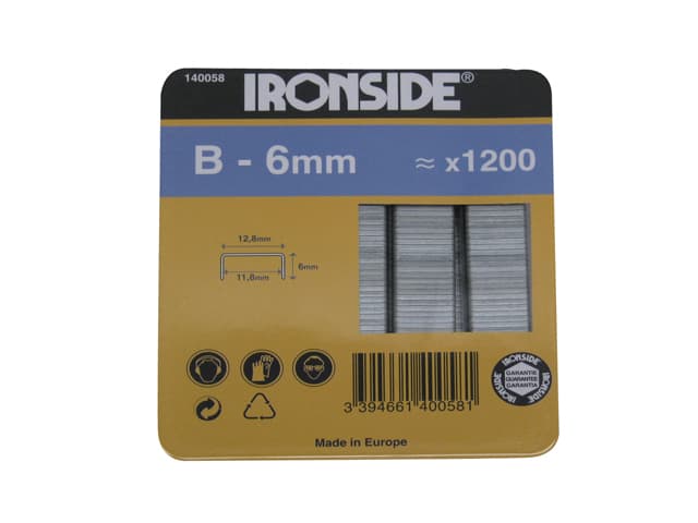 Agrafes B 6MM Blister 1200PCES.