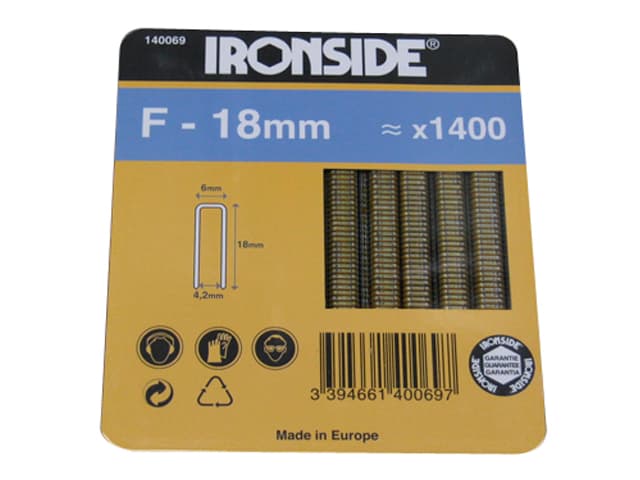 Agrafes F 18MM Blister 1400PCES.
