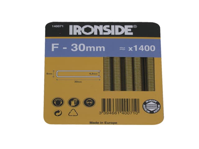 Agrafes F 30MM Blister 1400PCES.