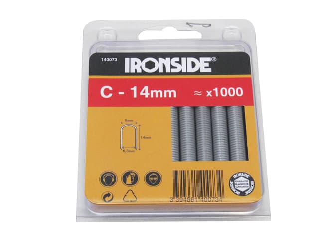 Agrafes Cables C 14MM Blister 1000PCES.