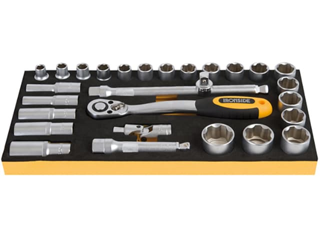 Module N°6-e: Douilles 1/2" - 28 Pcs (fd)