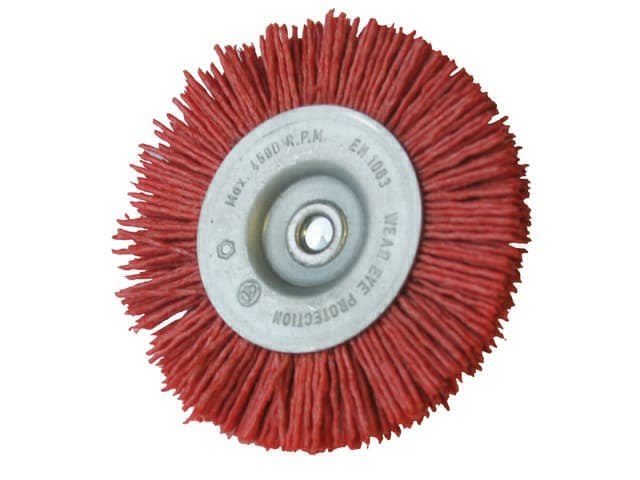 Brosse Circulaire D100x10mm Rouge Nylon
