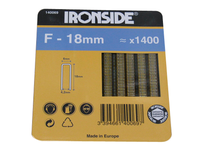 Agrafes F 18MM Blister 1400PCES.