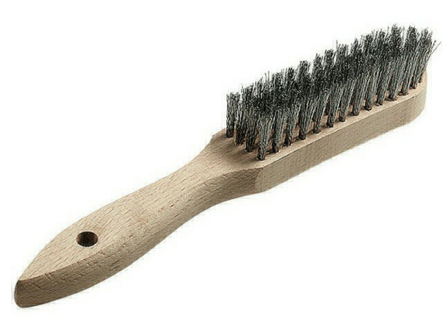 Brosse Manche Bois 5 Rangs Inox 0,30MM
